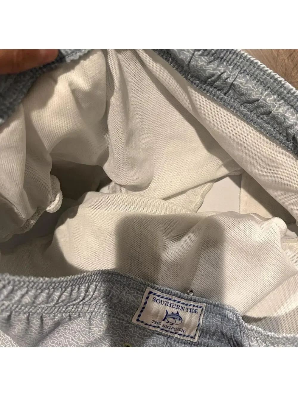 Southern Tide Men's Grey and Brown Swim-briefs-short